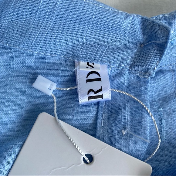 Nord Linen Tailored Boyfriend Button down Shirt Top Blouse - Picture 10 of 12